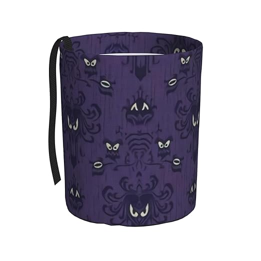 Haunted Mansion Car Trash Can Leak Proof Hanging Waterproof Garbage Can Multipurpose Trash Bin for Car SUV Front Seat Headrest Collapsible and Portable Storage Pocket