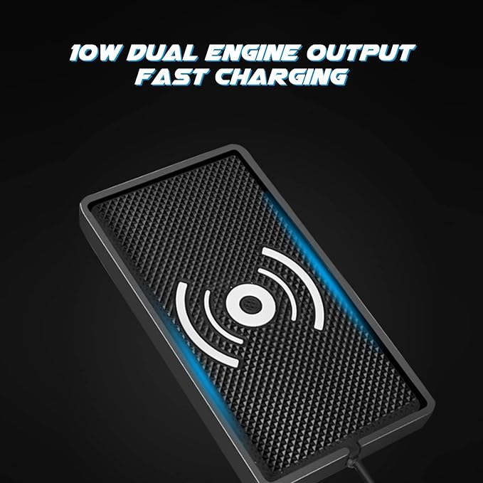, Universal 10W Car Antislip Cell Phone Fast Charging Pad Mat Holder Portable