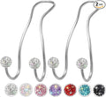 MTGOCHA Bling Purse Hook for Car Headrest, Upgraded Cute Car Seat Hooks for Bag Handbag, Durable Stainless Auto Purse Hanger Holder 2 Pack, White