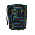 Retro Video Game Pattern Car Trash Can Leak Proof Hanging Waterproof Garbage Can Multipurpose Trash Bin for Car SUV Front Seat Headrest Collapsible and Portable Storage Pocket