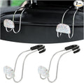 AUCELI Car Headrest Hook, 2 Pack Bling Backseat Organizer Hanger for Purse Clothes Grocery Bag, Rhinestones Auto Headrest Storage Holder, Universal Car Seat Accessories for Most Vehicle (AB)