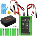 THIKPO Universal Fuel Injector Tester Cleaner Tool Kit, DIY Cleaning Tool with 8 Pulse Modes, 4 Wire Dual Channel for 2 Injectors, 8 Size Adapters, 12V/5V Output Power
