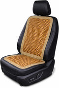 VaygWay Wood Beaded Comfort Seat Cushion Seat Cover – Wooden Beaded Car Seat Cover – Natural Wood Double Strung Beads – Massage Comfort Car Chair Cushion– Universal SUV Auto Office Home
