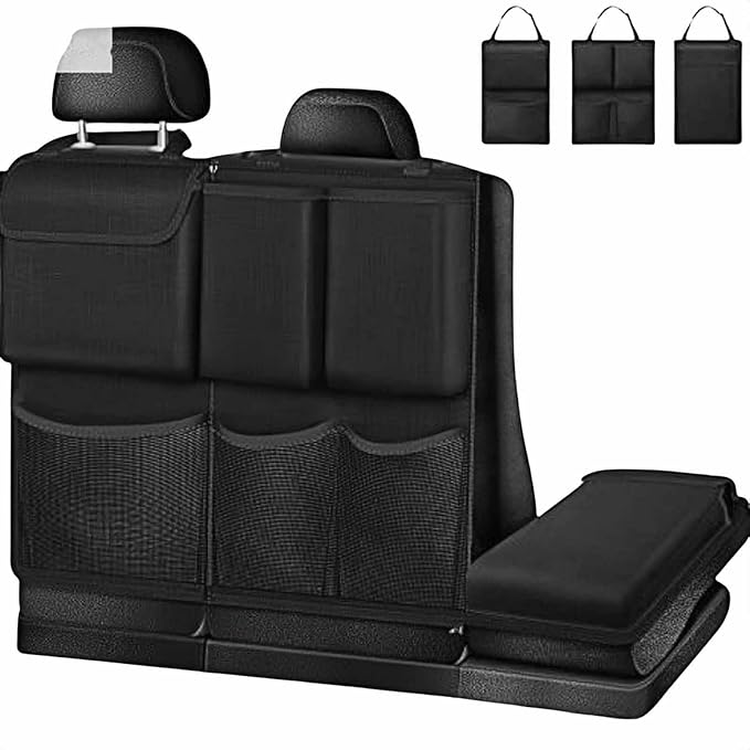 Car Organiser Storage Bag for BMW 4 Serise Gran Coupé F36 2014-2023, Space Saving Backseat Hanging Super Capacity Vehicle Trunk Bag Accessories,Black