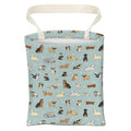 ABUIFDK Car Trash Can, Cute Car Trash Bag, Hanging Car Organizer and Storage Bag, Trash Bin for Car Accessories, Vehicle, Travelling, Camping Cute Blue Dogs