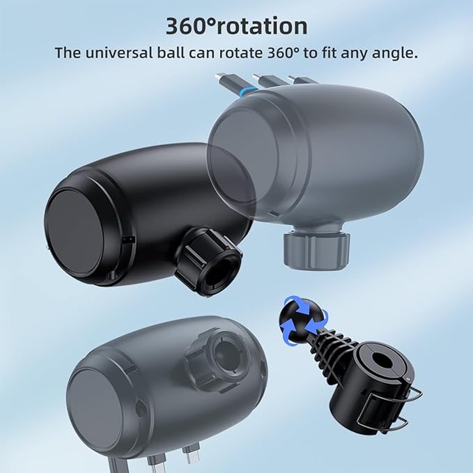 Multi Retractable Car Charging Station Box, 3 in 1 Headrest Fast Power Charging Dock Cord USB Type C Fits iPhone 16/15/14/iPad/Android/Samsung|Uber Lyft Backseat Passengers Share Rid