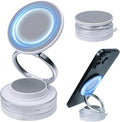 Upgraded 360° Nano Gel Vacuum Magnetic Car Phone Holder Ultra Strong Suction Magnetic Force for MagSafe, iPhone Air 17 16 15 14 13 12 Pro Max , Foldable Retractable Mount for Car/Dashboard/Gym/Mirror