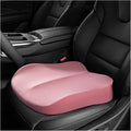 Car Seat Cushion, Ergonomic Memory Foam Auto Booster Seat Pad with Nonslip Bottom, Comfortable Vehicle Cushion for Short People Driving Fit for Sedan Truck SUV, Car Accessories (Pink)