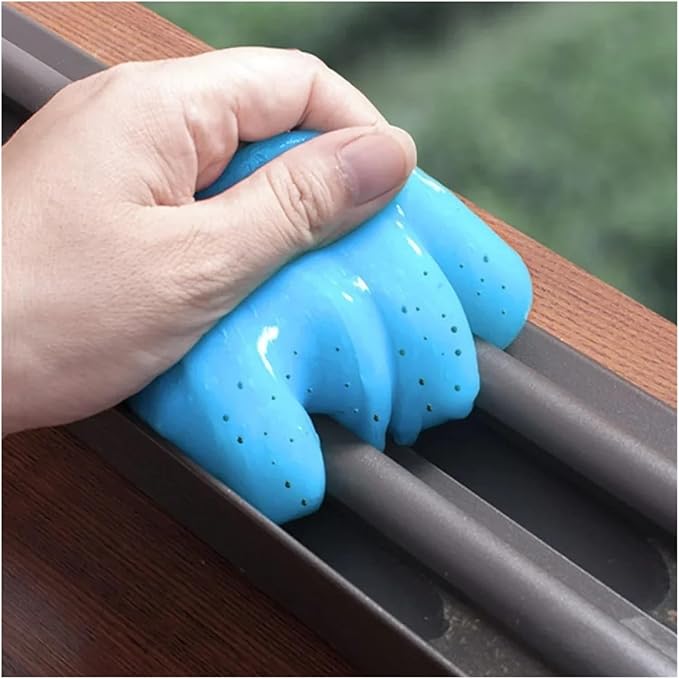 Car Cleaning Gel - Reusable for Air Vents, Dashboards, Keyboards, and More - Effective Interior and Dirt Remover(Blue 2pcs)