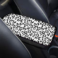 Universal Car Center Console Arm Rest Cushion Leopard Auto Armrest Cover Pad Protector Fit for Most Sedan SUV Truck