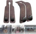 NHHEO Car Purse Hook for Headrest, 2 Pcs Car Seat Back Storage Hook Bendable Leather Universal Vehicle Car Bag Hooks(Gray)