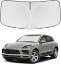 for Porsche Macan 2014-2024 2025 2026 Windshield Sun Shade - 4 Layers Car Sunshades for Front Windows Shade Cover Custom Fit Macan Sun Visor 240T Retractable Shade Blocks UV Rays Car Accessories