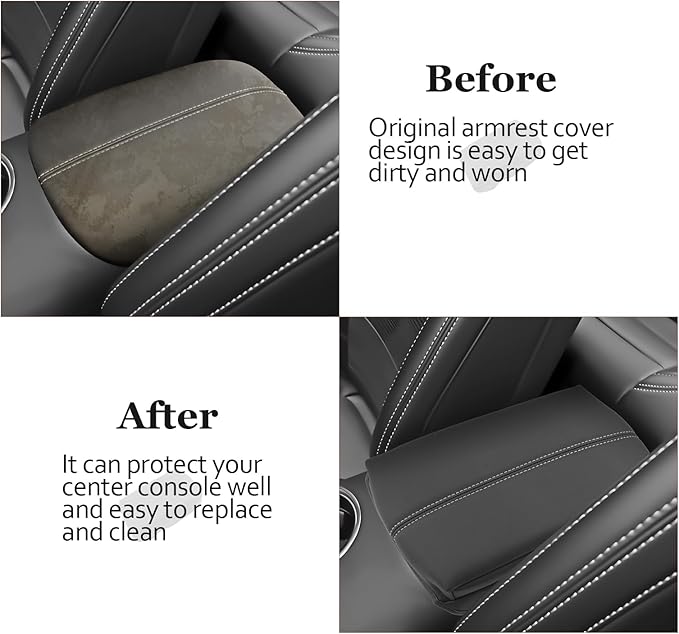 SKTU for 2024 2025 2026 Ford Mustang Accessories Center Console Cover for 2024-2026 Ford Mustang Armrest Cover 2024 2025 2026 Mustang Accessories 2025 Mustang Center Console Cushion (Thickened)