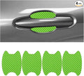 Car Door Handle Cup Protector, 4PCS Carbon Fiber Anti-Scratch Vehicle Door Handle Bowl Sticker, Self-Adhesive Automotive Paint Protective Film, Universal for SUV RV Truck (Green)