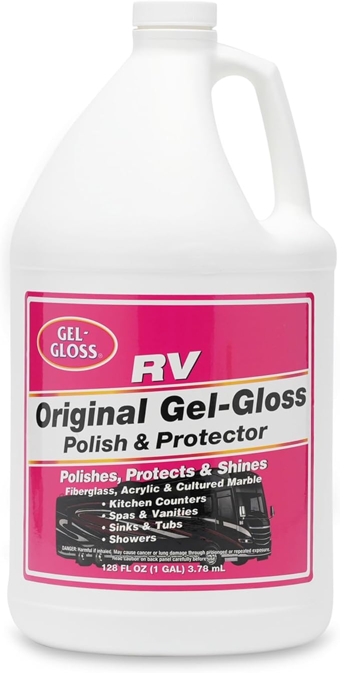 TR Industries Gel-Gloss RV GG-128 Polish and Protector 128 oz, WHITE PINK