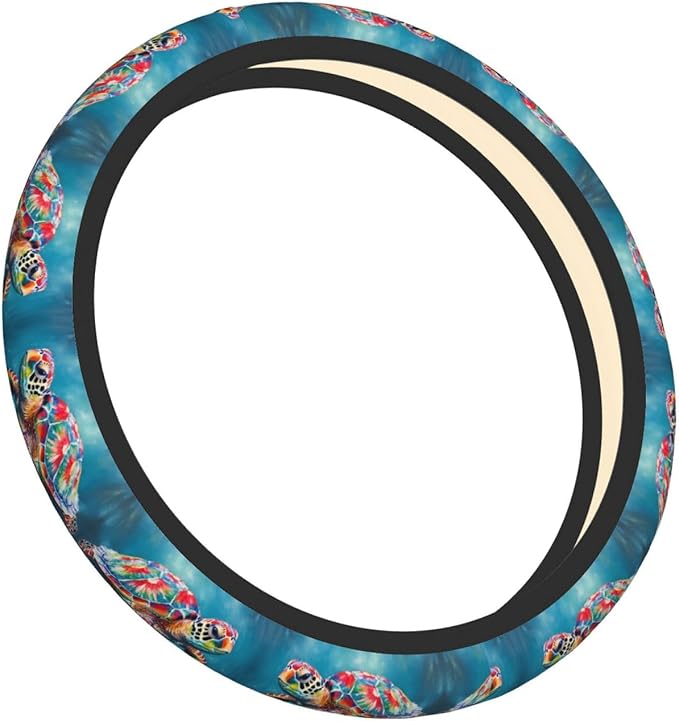 Tortoise Sea Turtle Universal Fit Steering Wheel Cover for Car, Truck, and SUV, Durable Steering Wheel Protection