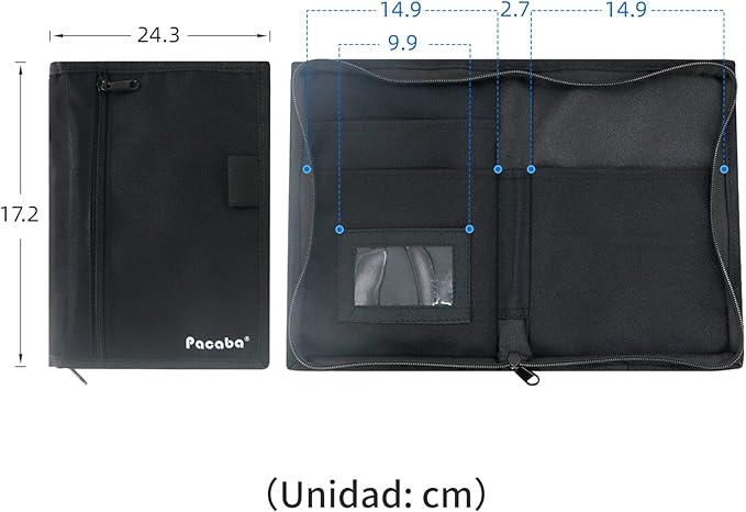 Car Registration and Insurance Card Holder, Glove Box Organizer Vehicle Document Wallet with Clear Compartments, Auto Document holder for Driver License, Car Insurance Vehicle Registration (Black)