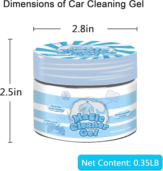 2-in-1 (Car Cleaning Gel for Car Detailing) and (4 Pack of 2.8-inch Car Coasters for Cup Holders) Automotive Dust Cleaning Putty Car Slime for Cleaning Car Interior, PC, Keyboard (Rose Red)
