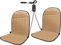 2-Pack Seat Cushion - Comfortable Winter Seat Cushion with Adjustable Buckle for Full Back and Seat (Khaki)