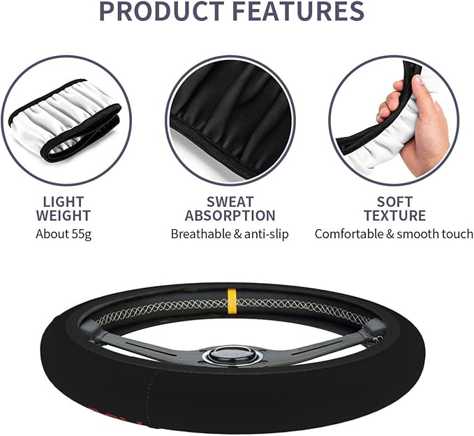 Custom Steering Wheel Cover Personalized Add Photo Text Steering Wheel Covers Car Protector Accessories Universal 15 Inch