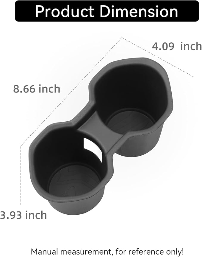 smabee Center Console Cup Holder for Subaru Forester 2025 2026 TPE Drinks Holder Box Organizer Car Interior Accessories Black