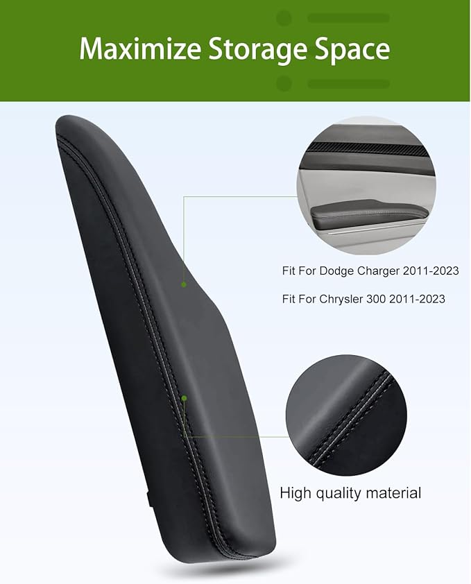 UMISHI Front Right Passenger Side Inner Door Armrest 1WK37DX9AB Compatible with Dodge Charger 2011-2023 & Chrysler 300 2011-2023 (Right Passenger Side)