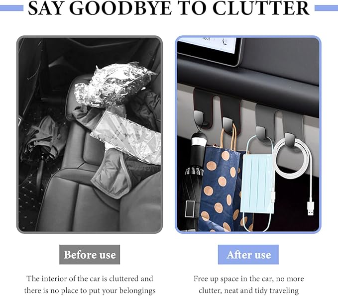 Car Co-Pilot Glovebox Hooks, Anti-Scratch Leather Hanger Auto Glove Box Front Seat Hook, Universal Vehicle Glove Box Organizer Hanger for Hanging Handbag Purse Umbrella (Gray, Single Hook)