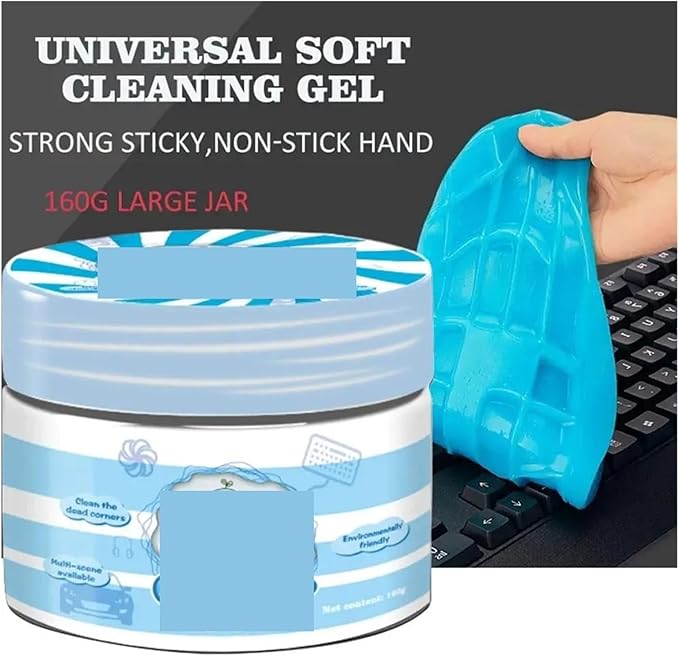 160g Car Cleaning Gel - Multifunctional Slime for Air Vents, Outlets, and Keyboards - High Efficiency Remover for Car Interior and Home Use(I)