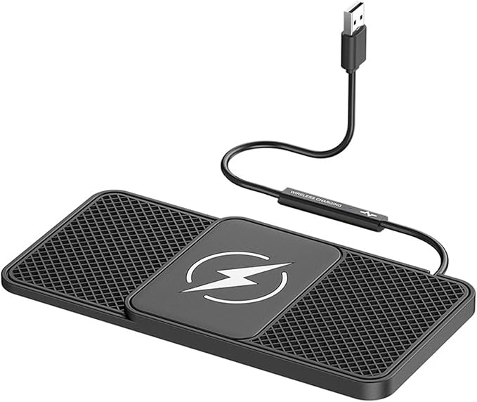 Wireless Car Phone Charger for Honda Pilot (YK2) 2023 – 2025, Type C/USB 20W Fast Charging Pad, Non-Slip Charging Station for Travel Home Office Desk, Lightweight, USB