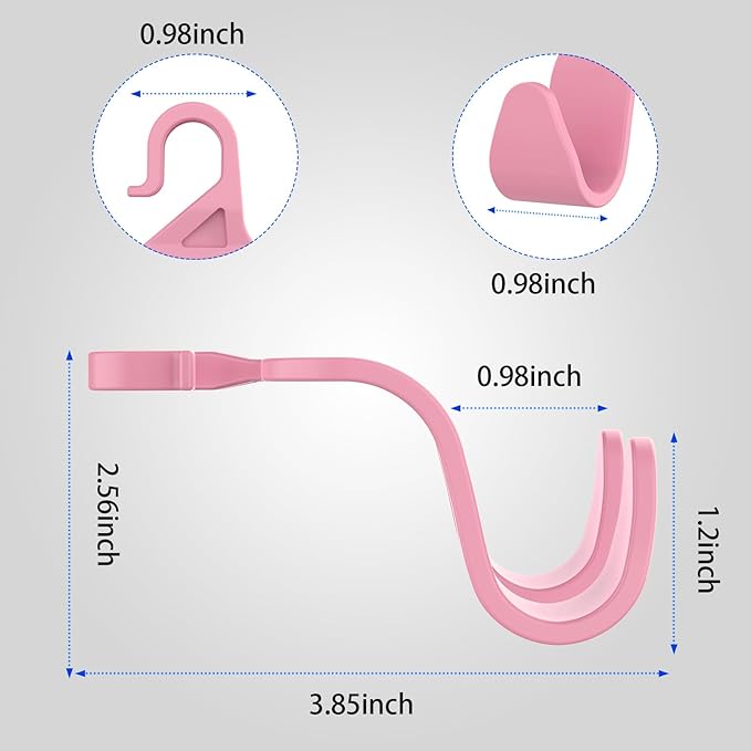 Car Headrest Hooks, Upgraded 2 in 1 Car Storage Headrest Hanger Holder Hooks Organizer, Universal Vehicle Backseat Hanger Interior Accessories for Handbag Purse and Bag Pink 2 Pack (CH06-Pink)