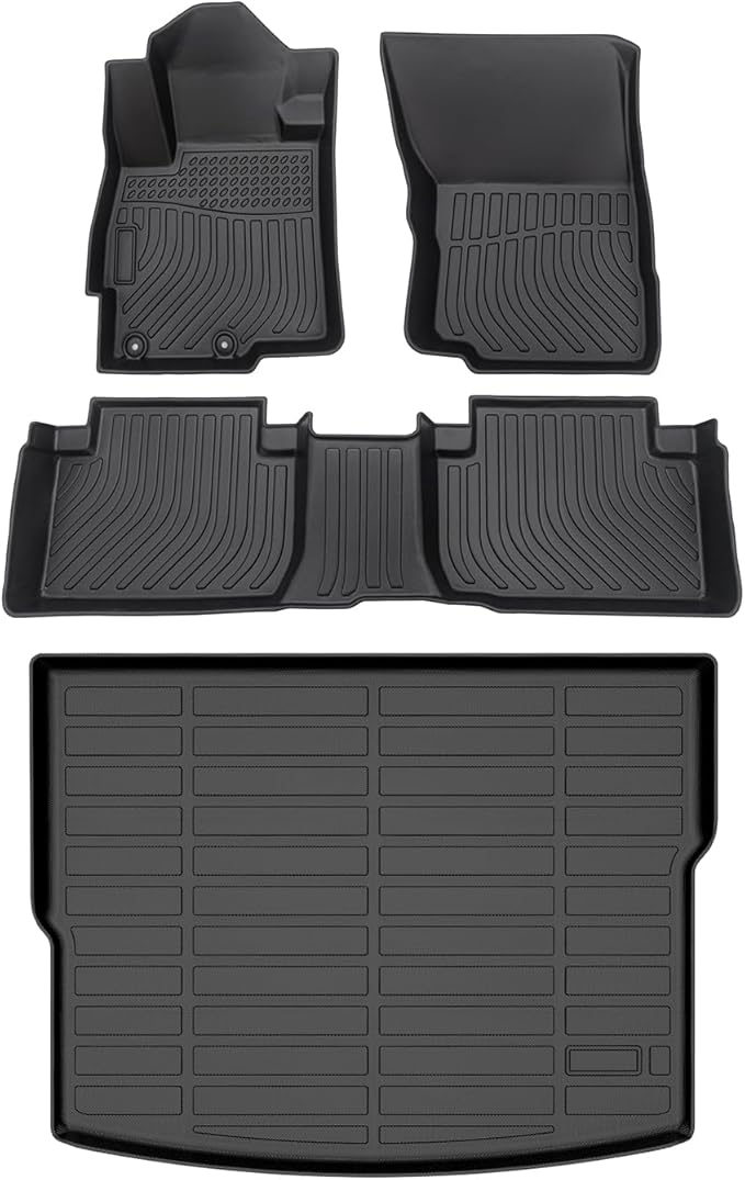 Cartist Floor Mats & Cargo Liner Custom Fit for Mitsubishi Eclipse Cross 2018 2019 2020 Accessories All Weather Cargo Liners Carpet Protection TPE Odorless