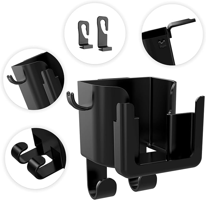 2PCS Multifunctional Car Cup Holder + Car Phone Holder + Car Purse Hook,Hanging Back Seat Car Organizer with Headrest Hooks,Universal Car Organizer Car Accessories Interior