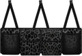 Black Leopard Backseat Trunck Organizer Waterproof Trunk Organizer for SUV Hanging Automotive Accessories with Buckle Strapes & 4 Pockets Car Storage Bag for SUV Sedan for Men Travel