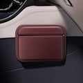 ZQLYCSK Driver's Car Storage Bag, Small Car Side Pocket Organizer for Car Seats, Doors and Consoles, PU Leather (Burgundy)