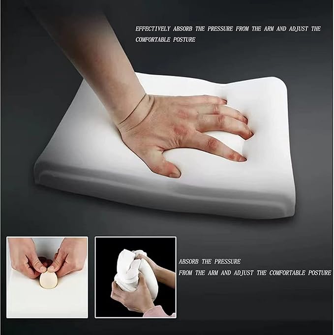 BODLYL Car Center Console Cover, Memory Foam Car Armrest Cushion, Beige Auto Arm Rest Pad, Leather Arm Rest Covering Car, Hand Rest Pillow for SUV/Truck/Vehicle (Beige)