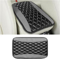 Car Center Console Cover, Comfortable PU Leather Vehicle Armrest Storage Box Cushion Pad, Anti-Scratch Automotive Interior Arm Rest Cover Protector, Universal for Truck SUV Sedan (Gray)