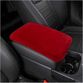 Fluffy Car Armrest Cover, Universal Car Center Console Pad, Car Armrest Seat Box Cover Decor Accessories For Women Men, Armrest Seat Box Cover Protector For Most Vehicle, SUV, Truck, Car (Wine Red)