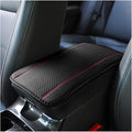 Armrest Pad for Car, PU Leather Auto Center Console Cushion Mat, Four Seasons Automotive Armrest Seat Box Cover, Universal Vehicle Interior Accessories for SUV, Truck, Van (Black/Pink)