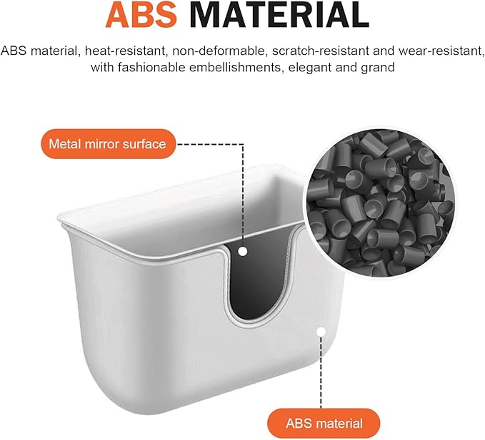 Car Trash Can, Multifunctional Double-Layer Seat Back Hanging Mini Trash Bin, Leak-Proof Waterproof Small Garbage Can for Cars, Universal Car Organizers and Storage Accessories (White)