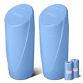 SGLRT Car Trash Can Bin with Lid - 2 Packs Car Garbage Can Cup Holder - Blue Mini Leakproof Vehicle Garbage Bin with 40pcs Trash Bags-Automobile Organizers and Storage for Front Back Seat Accessories