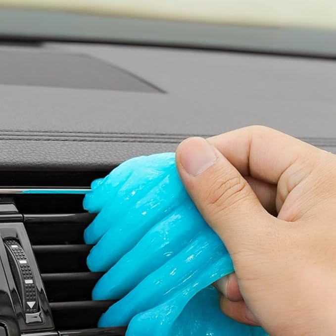 Reusable Car Cleaning Gel Slime Putty - Strong Adhesive Dust Cleaner for Auto Vents, Interior, Keyboards & Electronics