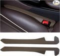 Berylins Leather Car Seat Gap Filler Universal for Car, SUV, Truck Fit Organizer Fill The Gap Between Seat and Console Stop Things from Dropping, Set of 2 (Brown)
