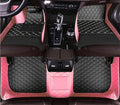 Custome Car Mats Accessories All Weather Floor mats Compatible with Automotive Floor Mats Passenger car mats (Pink Black)