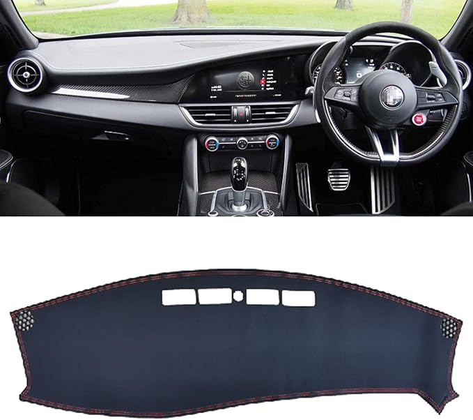Leather Dashmat Dashboard Cover Pad Dash Mat Carpet,for Alfa Romeo Giulia 952 2017 2018 2019 2020 2021 Accessories