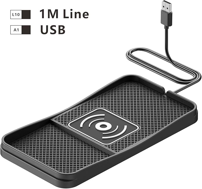 Car Wireless Charger Pad for Chevrolet Express Passenger 2000-2017, Fast Car Wireless Charging Pad for Car Center Console, Non Slip Charging Mat,1M-USB