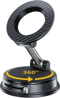 UEEMEE Vacuum Magnetic Phone Holder for Car, Magsafe Car Mount 360 Adjustable Vacuum Suction Cup, Phone Mount for Car Accessories/Windshield/Mirror/Kitchen/Gym for iPhone 17 Pro Max 16 15 14 13