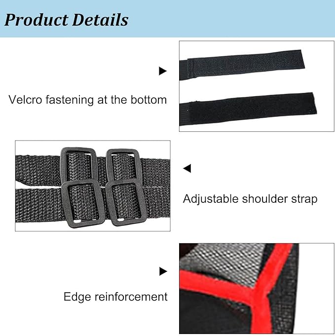 acdiac Universal Car Mesh Storage Bag,Auto Seat Back Mesh Organizer High Elastic Pet Isolation Net,Car Mesh Partition (Red)