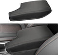 INTGET Car Center Console Armrest Cover for 2021 2022 2023 Subaru Crosstrek 2018 2019 2020/Impreza Accessories 2017-2023 Leather Arm Rest Box Lid Middle Console Cover Seat Protector (Black Stitches)