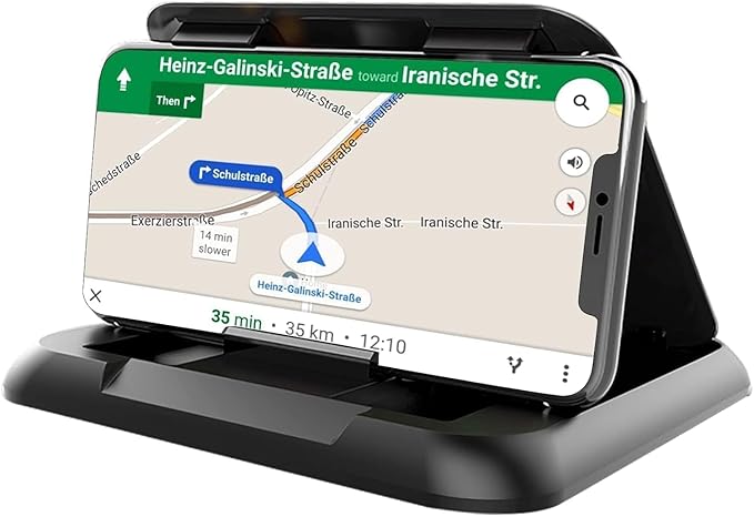 Milukon Universal Car Phone Holder & Dashboard Mount - Anti-Slip Phone Cradle Pad for iPhone, Samsung, Android & All Smartphones - Secure Hands-Free Mount for All Vehicles