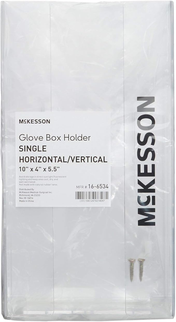 McKesson Glove Box Holder, 1 Box Capacity, Horizontal or Vertical Mounting, 4 in x 5 1/2 in x 10 in (L x W x H), 10 Count
